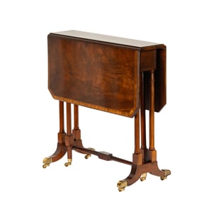 A Baker Regency-Style Mahogany Gate Leg Table