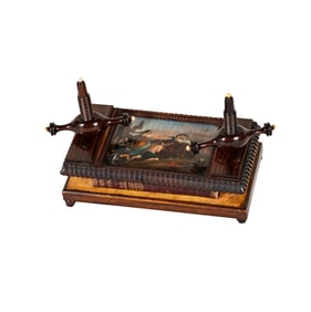 An English Regency Painted Rosewood Book Press