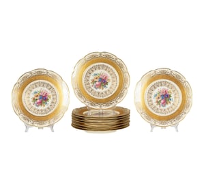 A Set of Ten Bavarian Porcelain Plates
