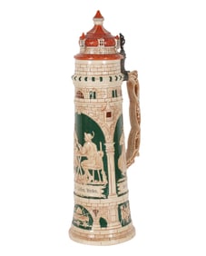 A Large Vintage German Pottery Stein