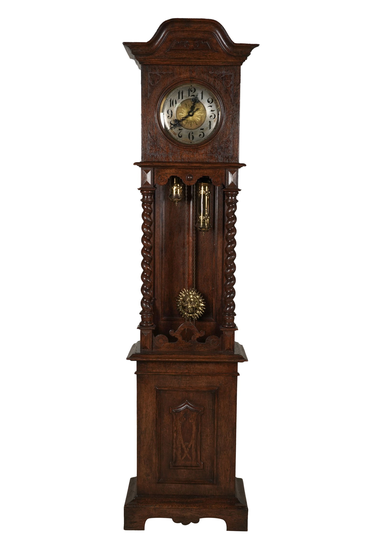 A Continental Renaissance Revival Carved Oak Longcase Clock (1 of 11)