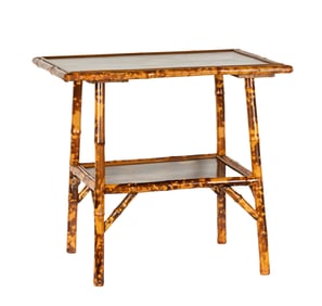 An Aesthetic Movement Bamboo and Lacquer Table