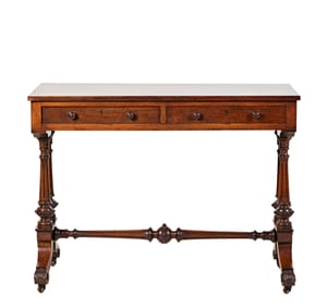 A French Rosewood and Marquetry Sofa Table