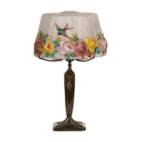 A Pairpoint Puffy Glass Lamp