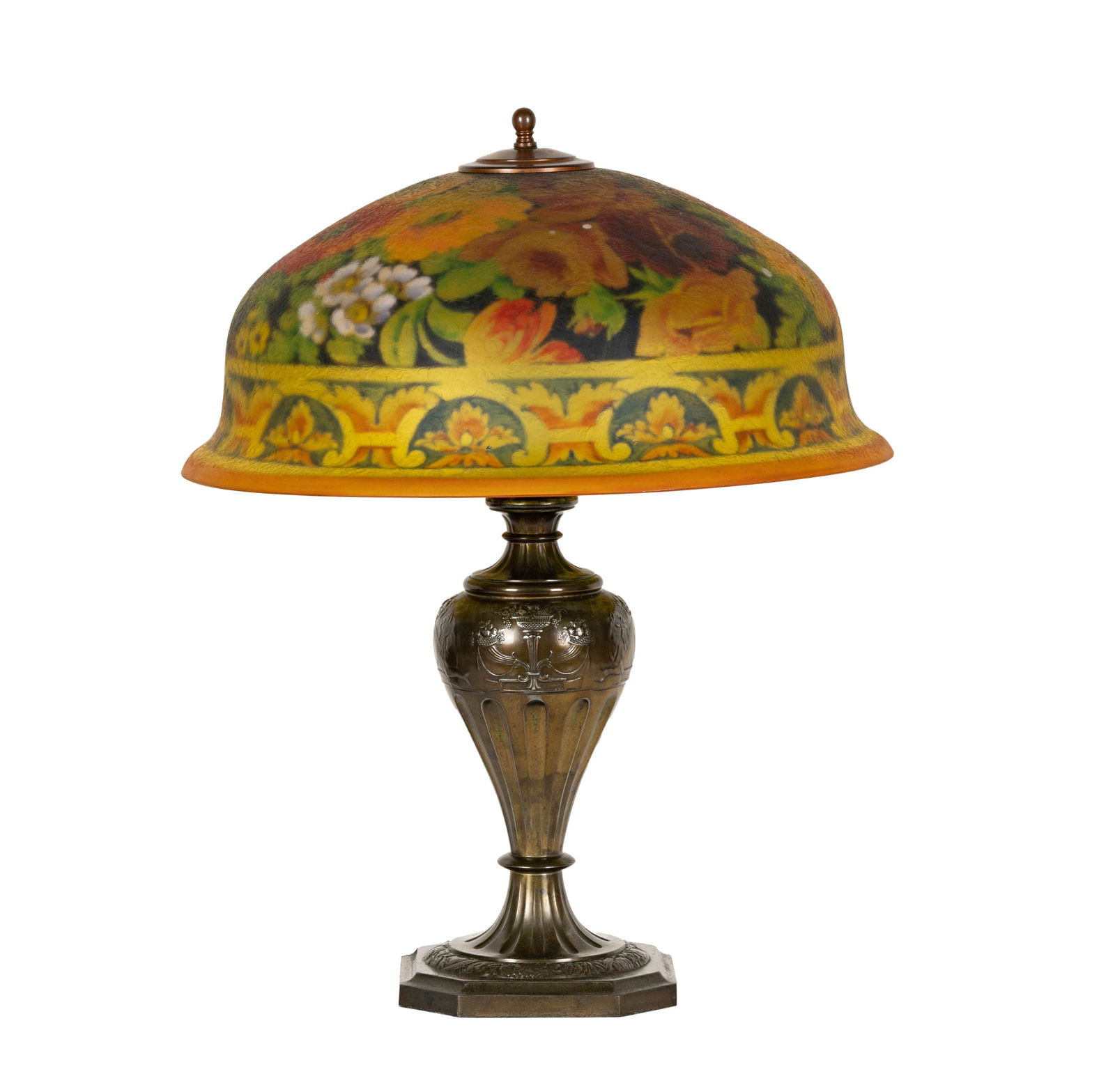 A Pairpoint Berkeley Reverse-Painted Glass Lamp (1 of 13)