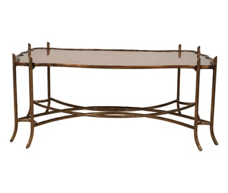 A Dennis and Leen Faux Bois and Gilt-Decorated Coffee Table