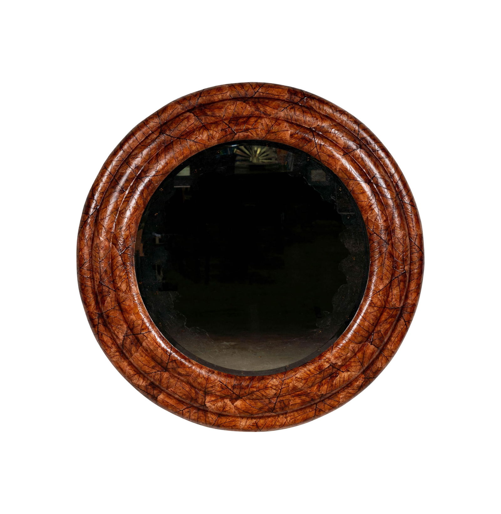 A Parchment-Wrapped Round Wall Mirror (1 of 7)