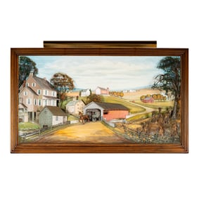 Abner Zook, 1921-2010, Covered Bridge