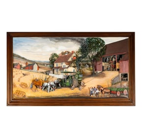 Abner Zook, 1921-2010, Hauling in the Harvest