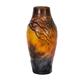 A Cameo Glass Scenic Vase