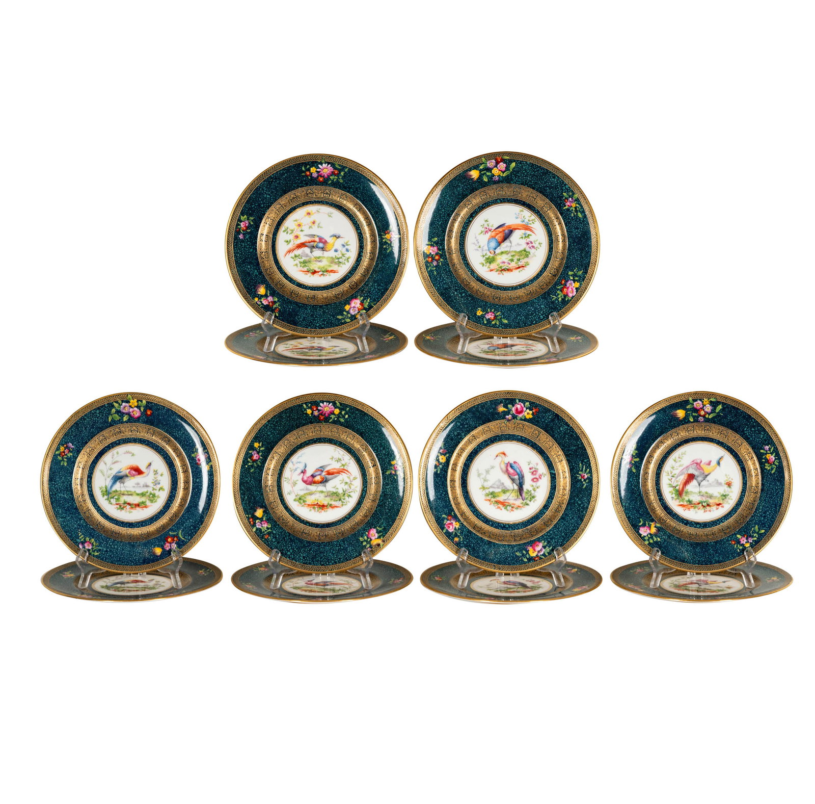 12 Royal Doulton Birds of Paradise Plates: each marked to underside 10 1/4 in. (26 cm.) dia. Property from the Ronald A. Katz Collection, Holmby Hills