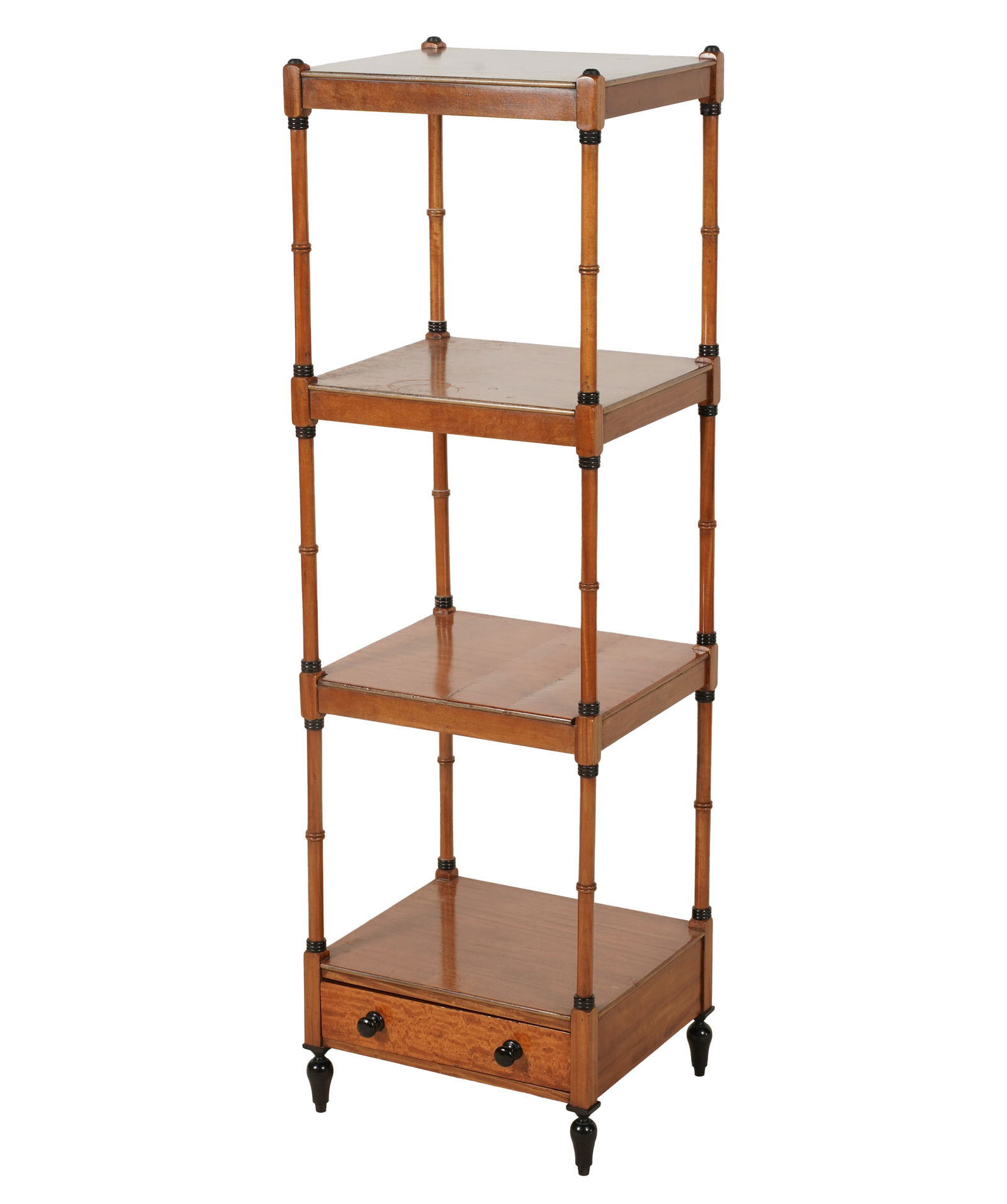 A Fruitwood and Ebonized Etagere (1 of 7)