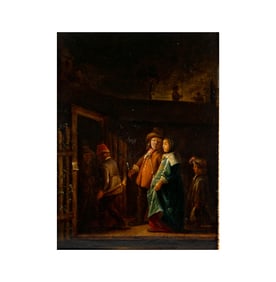 Attributed to Josse Van Craesbeeck (Joos Van Craesbeck), Figures Entering an Inn