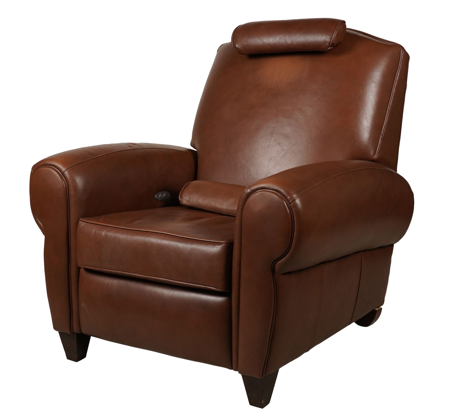 A Brown Leather Recliner Armchair (1 of 9)