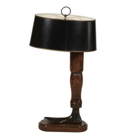 An Antique Cobbler's Last Mounted as a Lamp