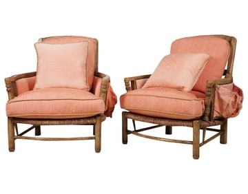 A Pair of Provincial-Style Ladder Back Armchairs