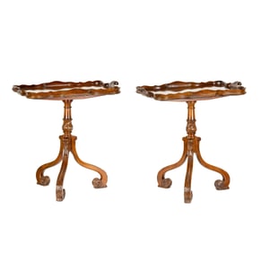 A Pair of Mahogany Tilt-Top Tripod Tables