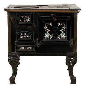 An Iron and Enamel Stove