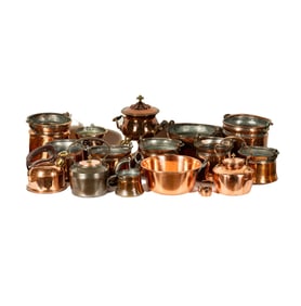 A Group of Copper Cookware and Decorative Items