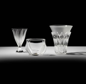 Three Lalique Glass Vases