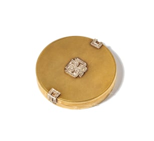 14 Karat Yellow Gold and Diamond Compact