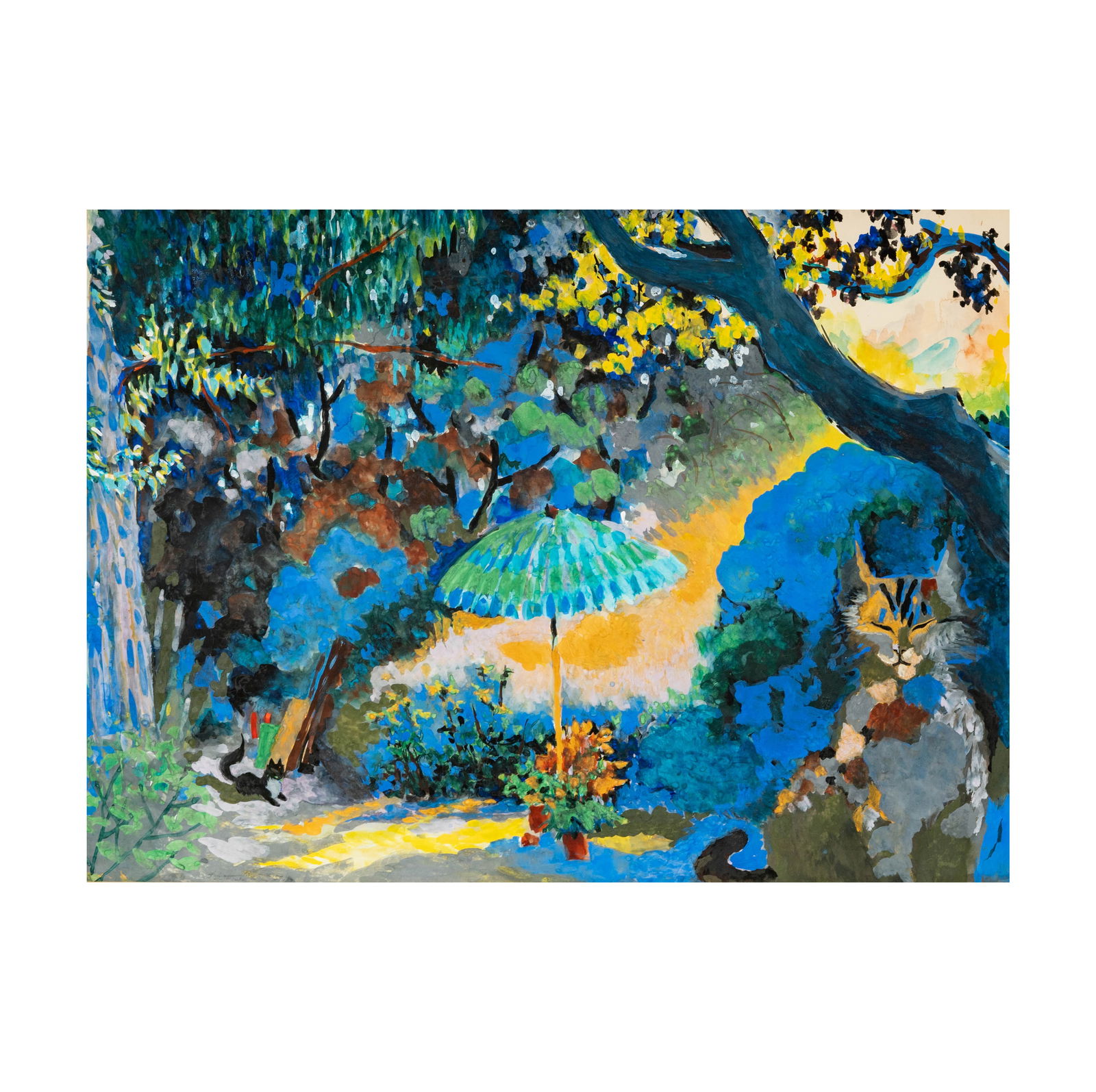 Rachel Rosenthal, 1926-2015, Cats in a Garden (1 of 7)