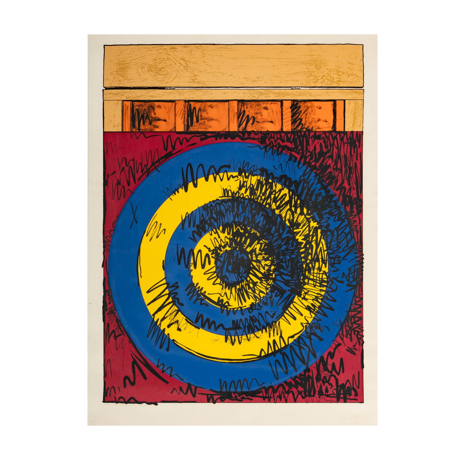 Jasper Johns, B. 1930, Target with Four Faces: screenprint in colors on Rives BFK paper 1968; ed. 39/100 (there were also ten artist's proofs); signed and dated in ink lower right, numbered in pencil lower left, and inscribed in ink lower left, "f
