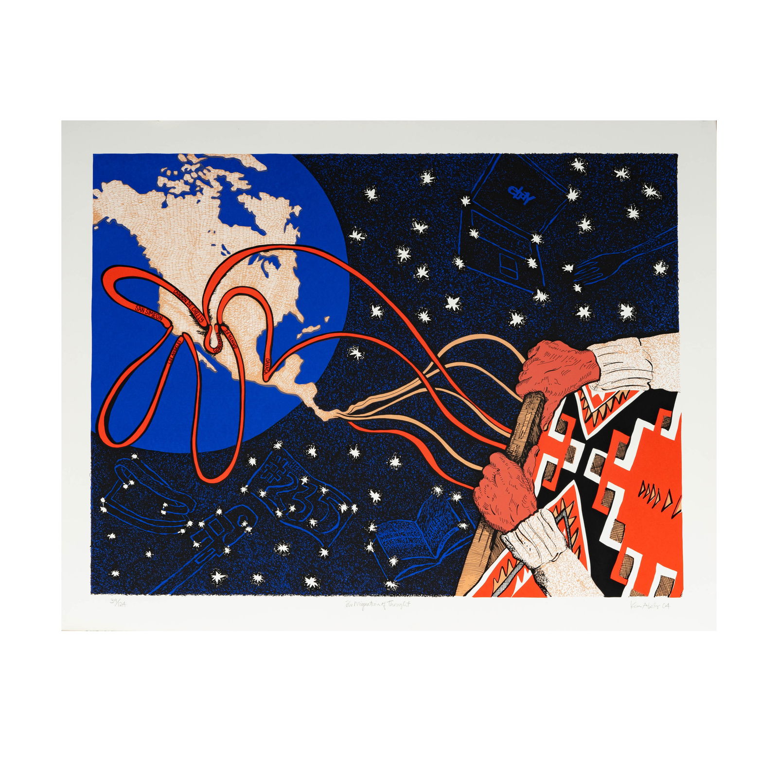 Kim Victoria Abeles, B. 1952, The Migration of Thought (1 of 9)