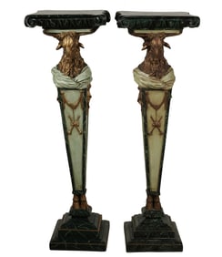 Larry Flynt: A Pair of Venetian-Style Painted Pedestals