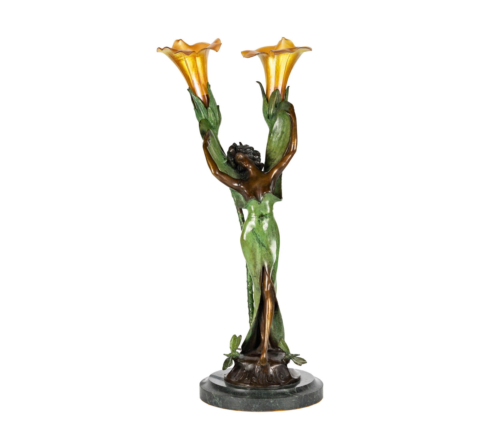 Larry Flynt: A Bronze and Art Glass Figural Table Lamp (1 of 11)
