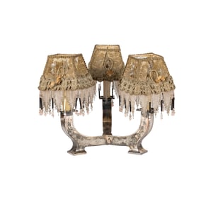 Larry Flynt: An Austrian Silvered Metal Boudoir Lamp