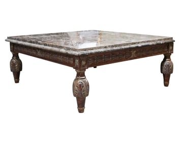 Larry Flynt: A Marble-Top Gilt Coffee Table