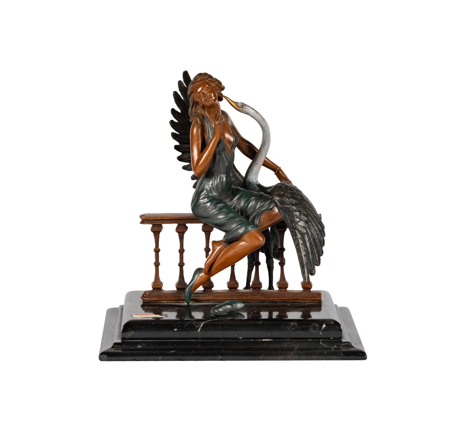 Larry Flynt: An Art Deco-Style Figure of a Woman with Swan (1 of 8)