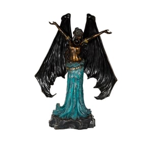 Larry Flynt: A Patinated Bronze Figure of a Winged Woman