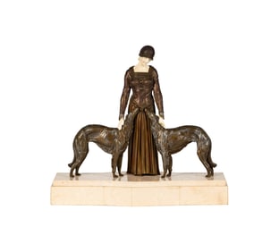 Larry Flynt: An Art Deco-Style Figure of Les Amis Toujours