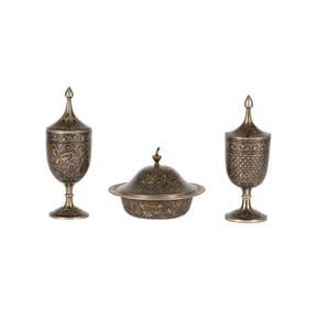 Larry Flynt: A Persian Mixed Metals Three-Piece Garniture