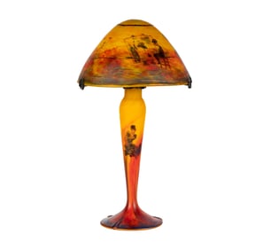 Larry Flynt: An Art Nouveau-Style Glass Table Lamp