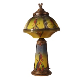 Larry Flynt: An American Metal and Glass Table Lamp