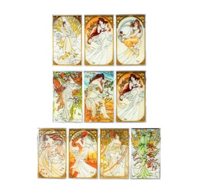 Larry Flynt: Ten Art Nouveau-Style Glass Panels