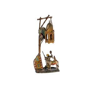 Larry Flynt: A Vienna-Style Orientalist Cold-Painted Bronze Figural Table Lamp