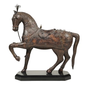 Larry Flynt: A Copper Decorated Statue of a Horse