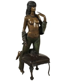Larry Flynt: A Patinated Bronze Figure of a Woman