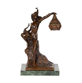 Larry Flynt: A Bronze Figural Table Lamp