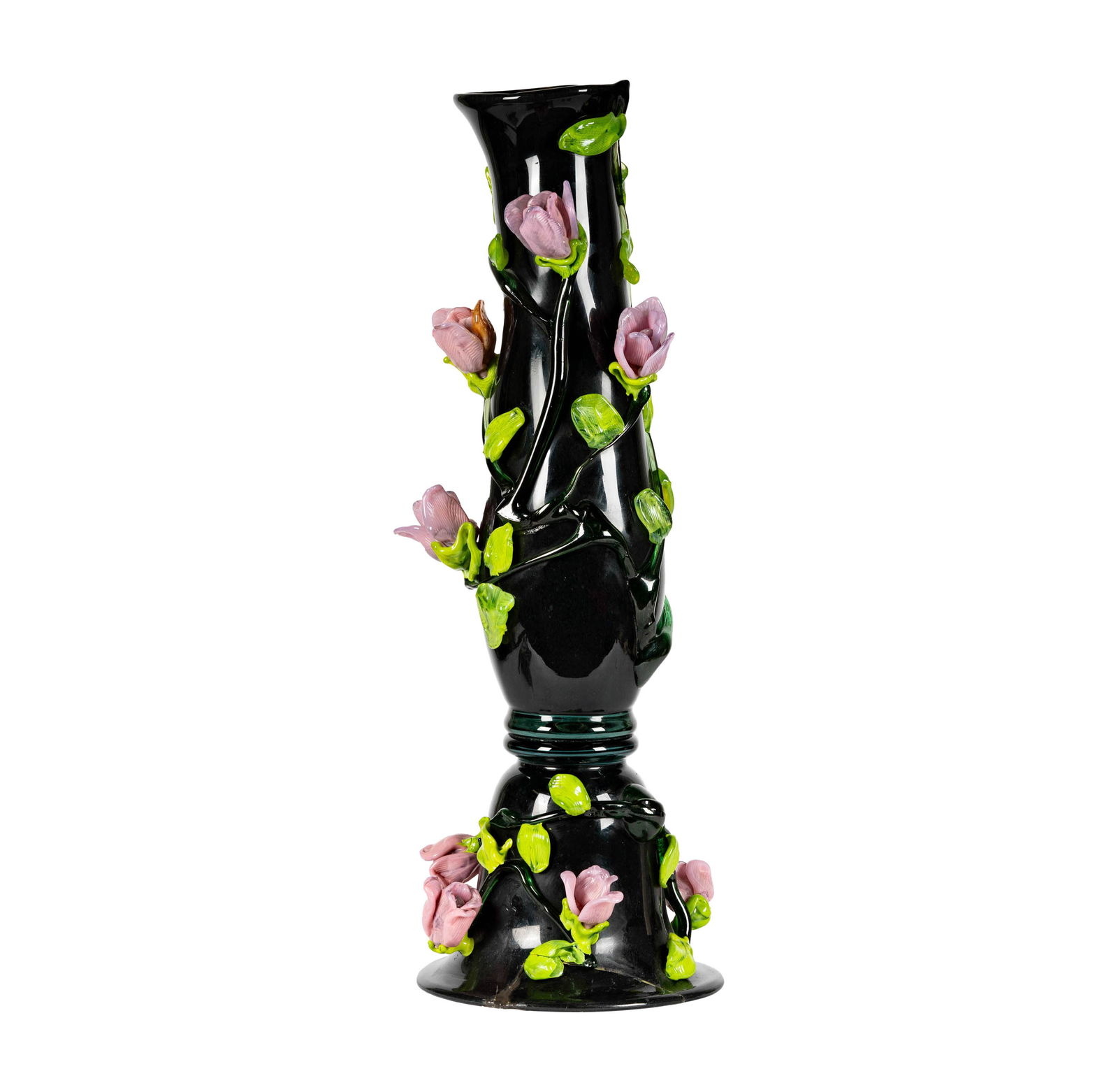 Larry Flynt: A Large Art Glass Vase: signed "Le Verre Francais" 32 in. (81.3 cm.) high