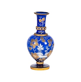 Larry Flynt: A Gilt Blue Glass Vase