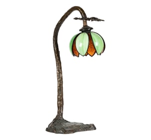 Larry Flynt: An Art Nouveau-Style Bronze Table Lamp