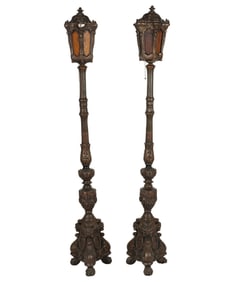 A Larry Flynt: A Pair of Baroque-Style Floor Lanterns