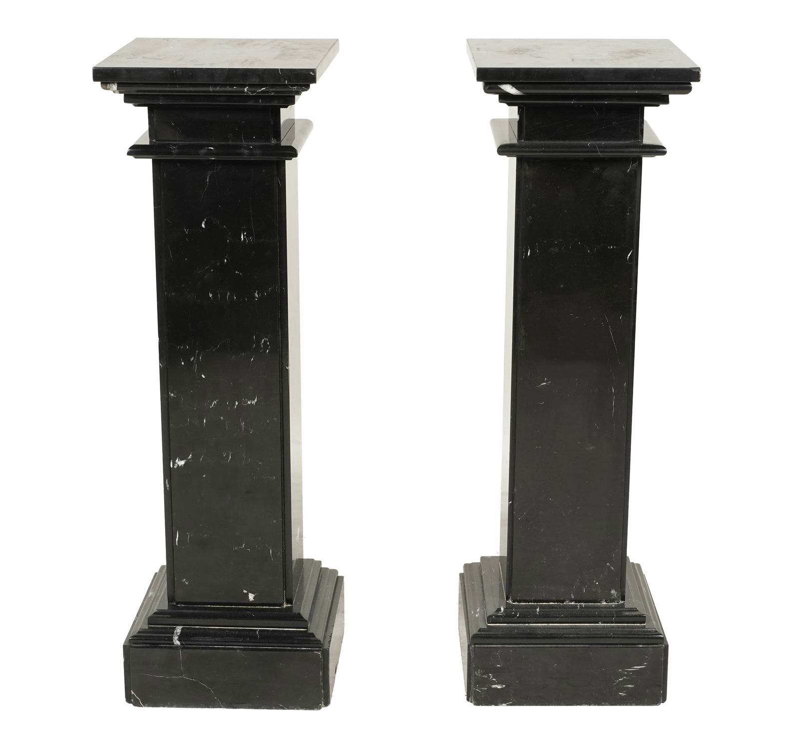 Larry Flynt: A Pair of Black Marble Pedestals: 20th century 39 1/4 in. (99.7 cm.)