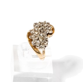 14 Karat Yellow Gold Diamond Ring