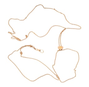 Victorian 10 Karat Gold and Pearl Slide Chain